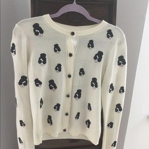 Alice and Olivia cream colored cardigan.